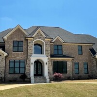 Residential home with tinted windows