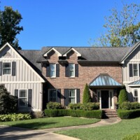 Upscale residential home with tinted windows